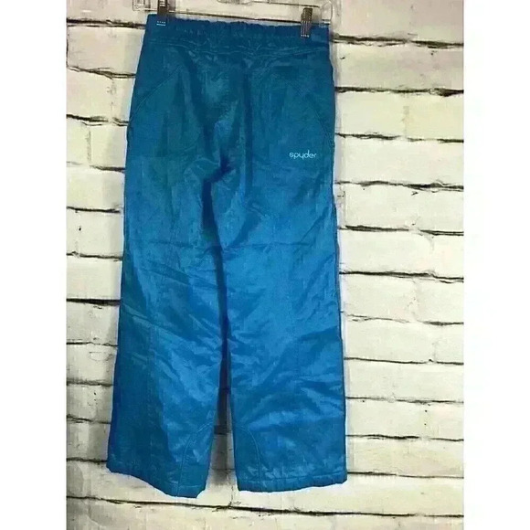 Spyder Womans Size 10/140 Blue Snowpants Puffer Pants - Picture 2 of 10